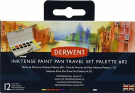 Derwent Inktense Paint Pan Travel Set #02 12 kleuren DIB2305544