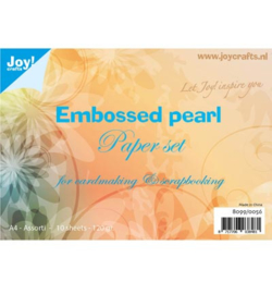 Joy Crafts Papierset Embossed parelmoer 8099/0056 A4, 10 shts Joy Crafts 120 gr