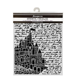 KSTD208 - Stamperia Sjabloon 20x25 cm – Wonderland Castle