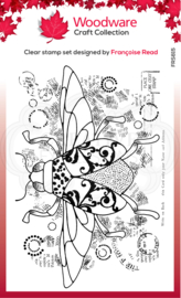 Dancing Beetle 4 in x 6 in Clear Stamp