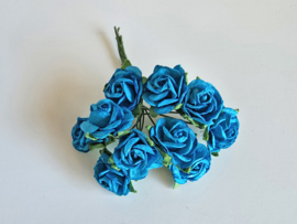 Roos kobalt blauw 1,5 cm 10 stuks