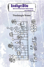 IndigoBlu Fandangle Roses A6 Rubber Stamp (IND0605)