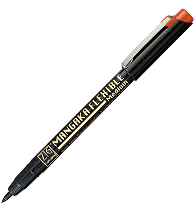 CNMM-010 - Mangaka Flexible Medium Brush, Black