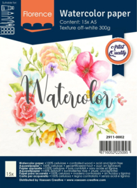 Vaessen Creative Florence • aquarelpapier ivoor 300g A5 x15 2911-0002