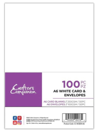 CC - A6 White Card&Envelopes 100 st. CC-WCBEN-A6