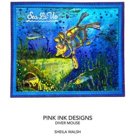 Pink Ink Designs Diver Mouse A7 Clear Stamp Set PI137