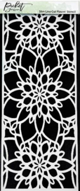 Picket Fence Studios Slim Line Cut Flower 4x10 Inch Stencil (SC-237)