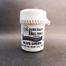 Brusho Individual Colours Small Pot of Olive Green 15 gr