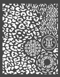 Stamperia Thick Stencil 20x25cm Amazonia Animalier with Tribals (KSTD062)