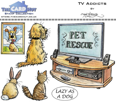 The Card Hut TV Addicts Clear Stamps (MBPTA)