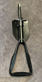 Pioniersschop klein model, metaal, opvouwbaar in foudraal.