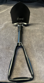 Pioniersschop klein model, metaal, opvouwbaar in foudraal.