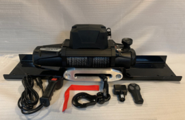 ROBSON 13.000lbs/5.9T 12V Full blacked out lier + montageplaat met synthetische kabel en accesoires