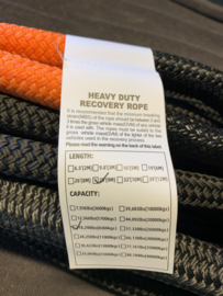 Kinetische recovery rope  Finish Strong  19mm x 9mtr  SWL: 8,3T