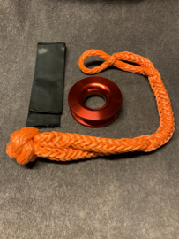 Finish Strong  Soft shackel + Alu snatch ring, 11mm x 600mm,  14T breeksterkte.
