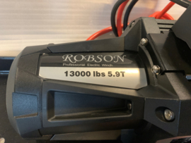ROBSON 13.000lbs/5.9T 12V Full blacked out lier + montageplaat met synthetische kabel en accesoires