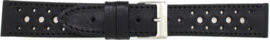 Horlogeband Universeel 828.01 Leder Zwart 18mm
