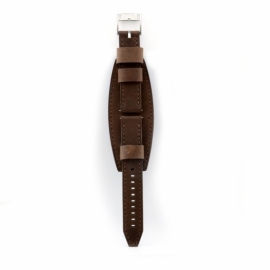 Onderliggende horlogeband donker bruin 20mm JR-1395