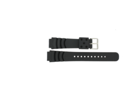 Horlogeband Universeel XF11 Kunststof/Plastic Zwart 18mm-KR23