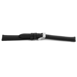 Horlogeband Universeel H012-XL Leder Zwart 22mm-KXL36