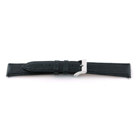 Horlogeband Universeel D160 Lizard Leder Zwart 14mm