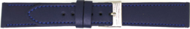 Horlogeband Universeel 804.05 Leder Blauw 16mm