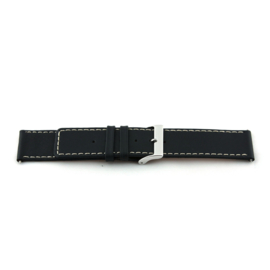 Horlogeband Universeel L110 Leder Zwart 30mm-K330