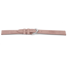 Horlogeband Universeel E753 Leder Roze 16mm-K126