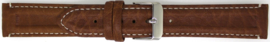 Horlogeband Universeel 890.03 Leder Cognac Bruin 20mm