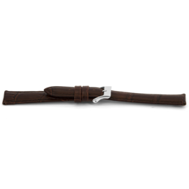 Horlogeband Universeel C035 Leder Bruin 12mm-XL