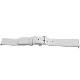 Horlogeband Universeel H520 Leder Wit 22mm LK42