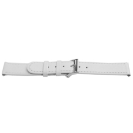 Horlogeband Universeel E500 Leder Wit 16mm