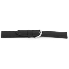 Horlogeband Universeel C144 Leder Zwart 12mm-K17