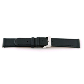 Horlogeband Universeel F100 Leder Zwart 18mm