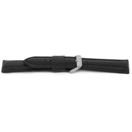 Horlogeband Universeel H017-XL Leder Zwart 22mm-KXL37