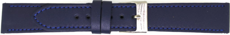 Horlogeband Universeel 804.05 Leder Blauw 14mm