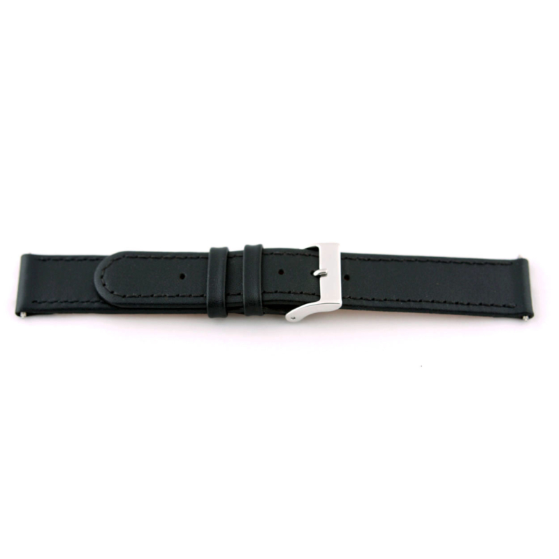 Horlogeband Universeel H100 Leder Zwart 22mm-K231