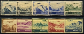 Zwitserland, michel 387/94 + 506/07,x