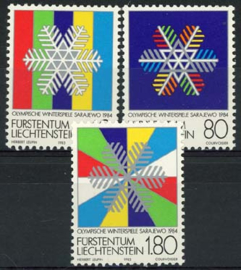 Liechtenstein, michel 834/36, xx