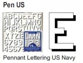 Number / Letter sheet*Pen US*  height 25 MM