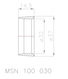 MSN 100 030 Straalbuis, geschikt voor schroef  Ø 30 mm