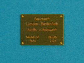 Brass"yard plate" 9 x 12mm (802 200)