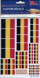 Set Vinyl stickers "BELGIUM flags" (VB02)