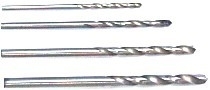 Set of 4 HSS Drills 0,4 - 0,6 - 0,8 - 1,0 mm  E17020
