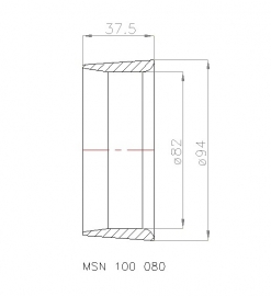 MSN 100 080 nozzle, suitable for screw  Ø 80 mm
