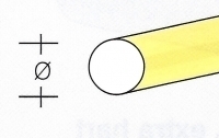 AE7732-20   Brass shaft  Ø  2,0MM  (1 Metre)