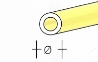 AE7741-42   MESSING Buis Ø  0,8 x Ø  0,4MM  (1 Meter)