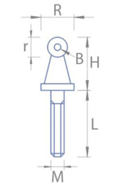 10 pieces railing point - gauge ø0,8mm (63025)