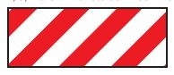 Vinyl sheet *red/ white stripes*  (Hazard01)