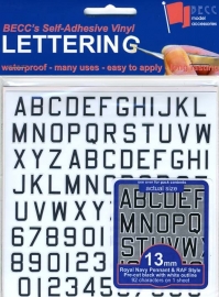 Number / Letter sheet *Pen RN*  height  13 MM